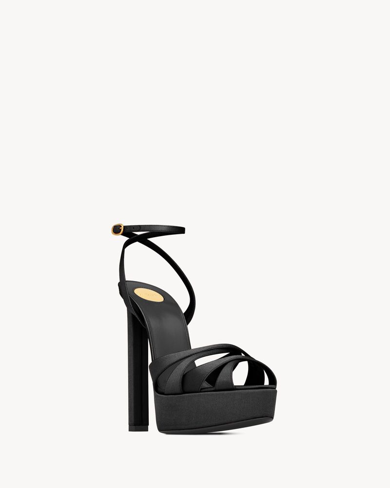 CHANDELLE platform sandals in satin crepe