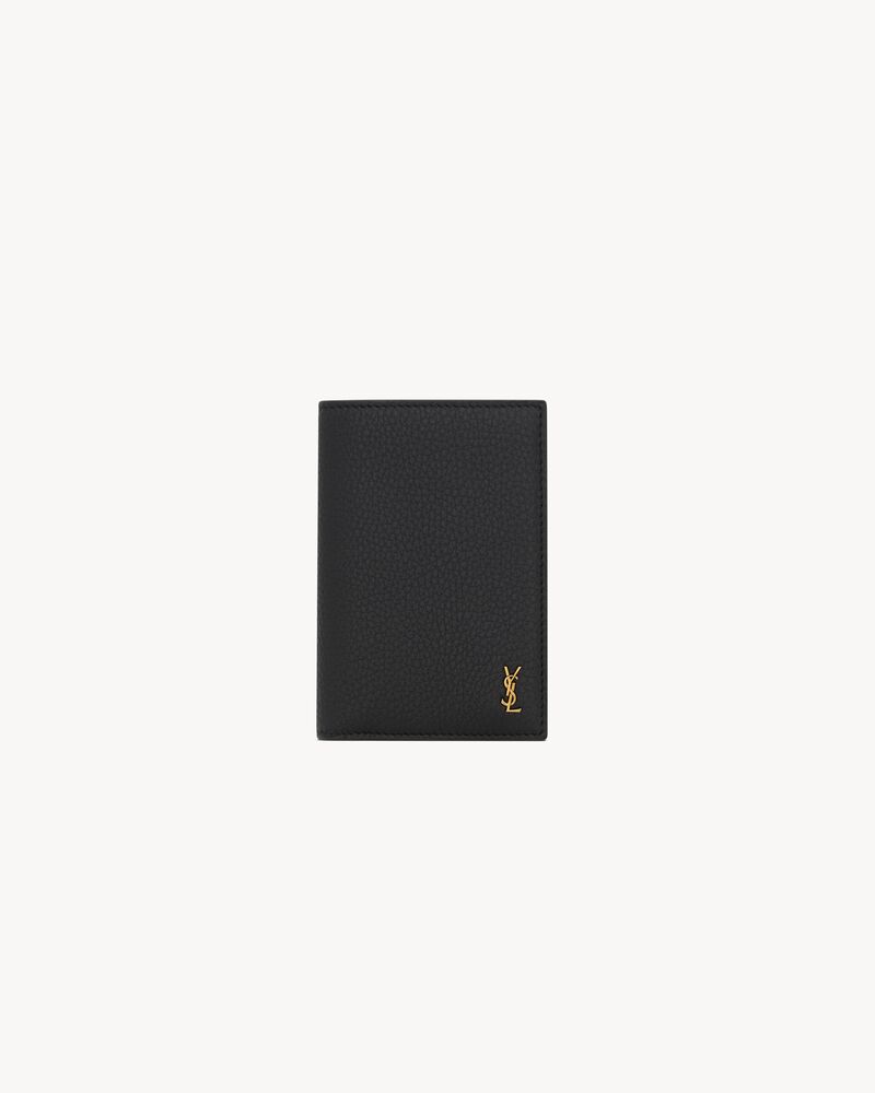 TINY CASSANDRE credit card wallet in grained leather