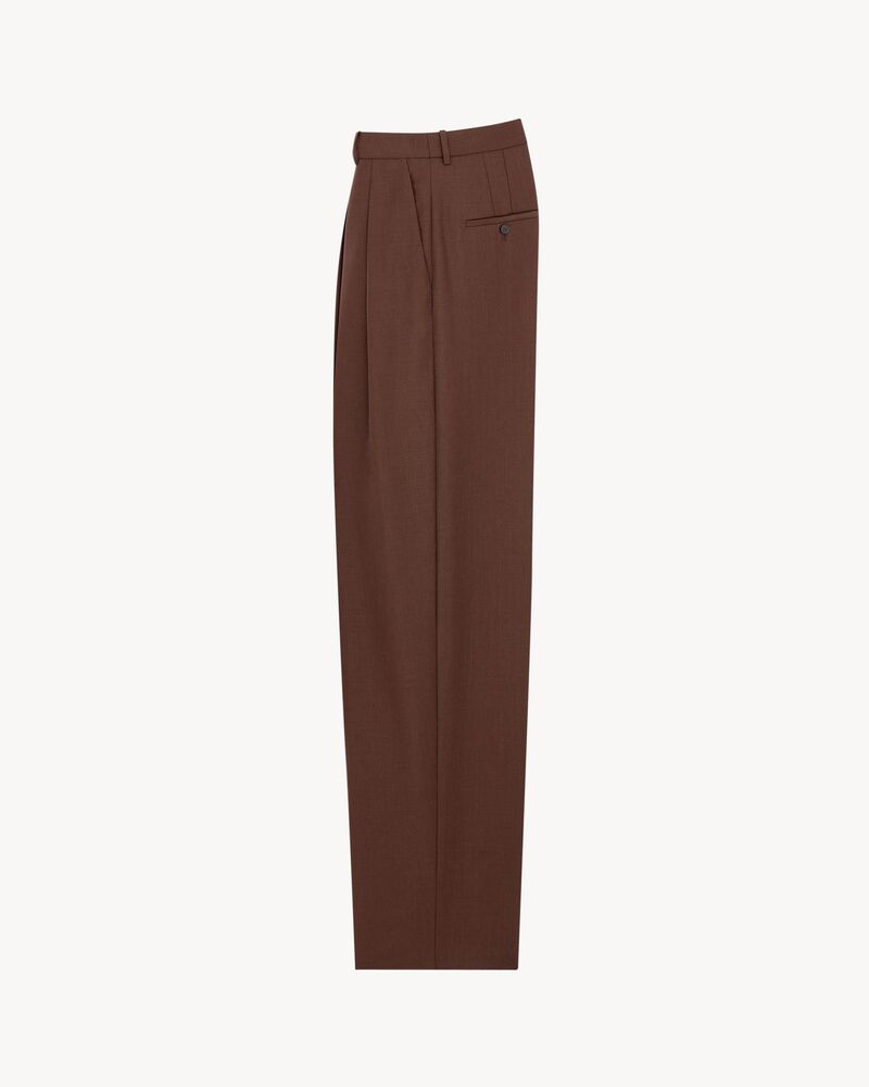 wide-leg pants in wool and mohair
