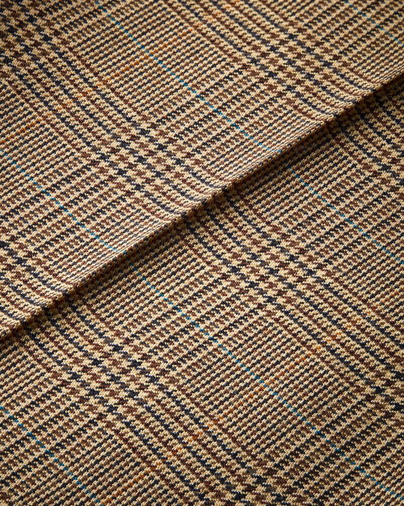 flared pants in puppytooth prince of wales wool