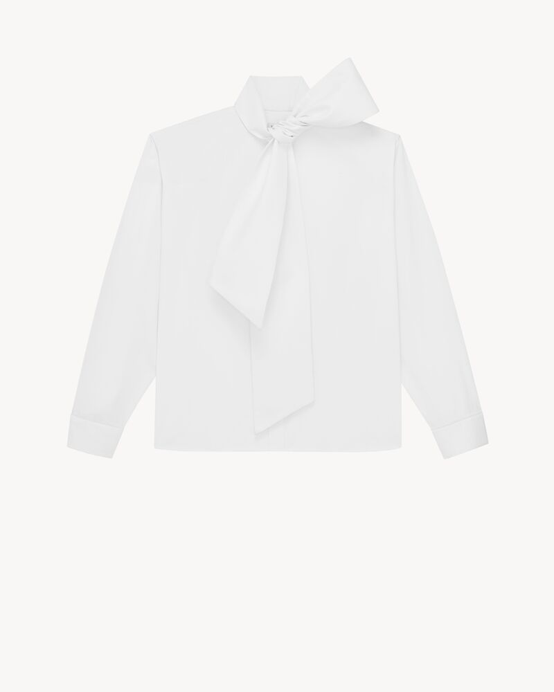 lavallière shirt in cotton poplin