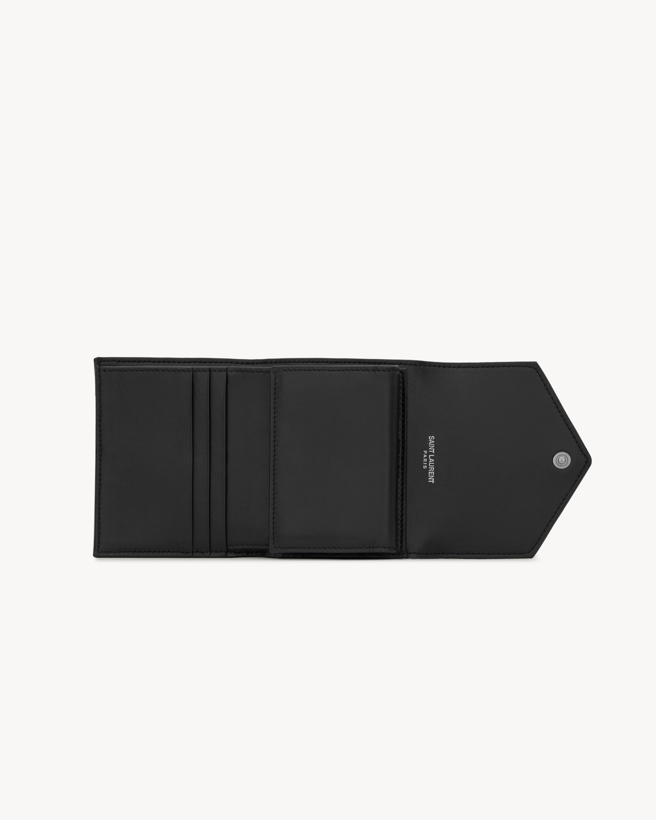 CASSANDRE MATELASSÉ MULTI-FOLDED WALLET IN GRAIN DE POUDRE LEATHER