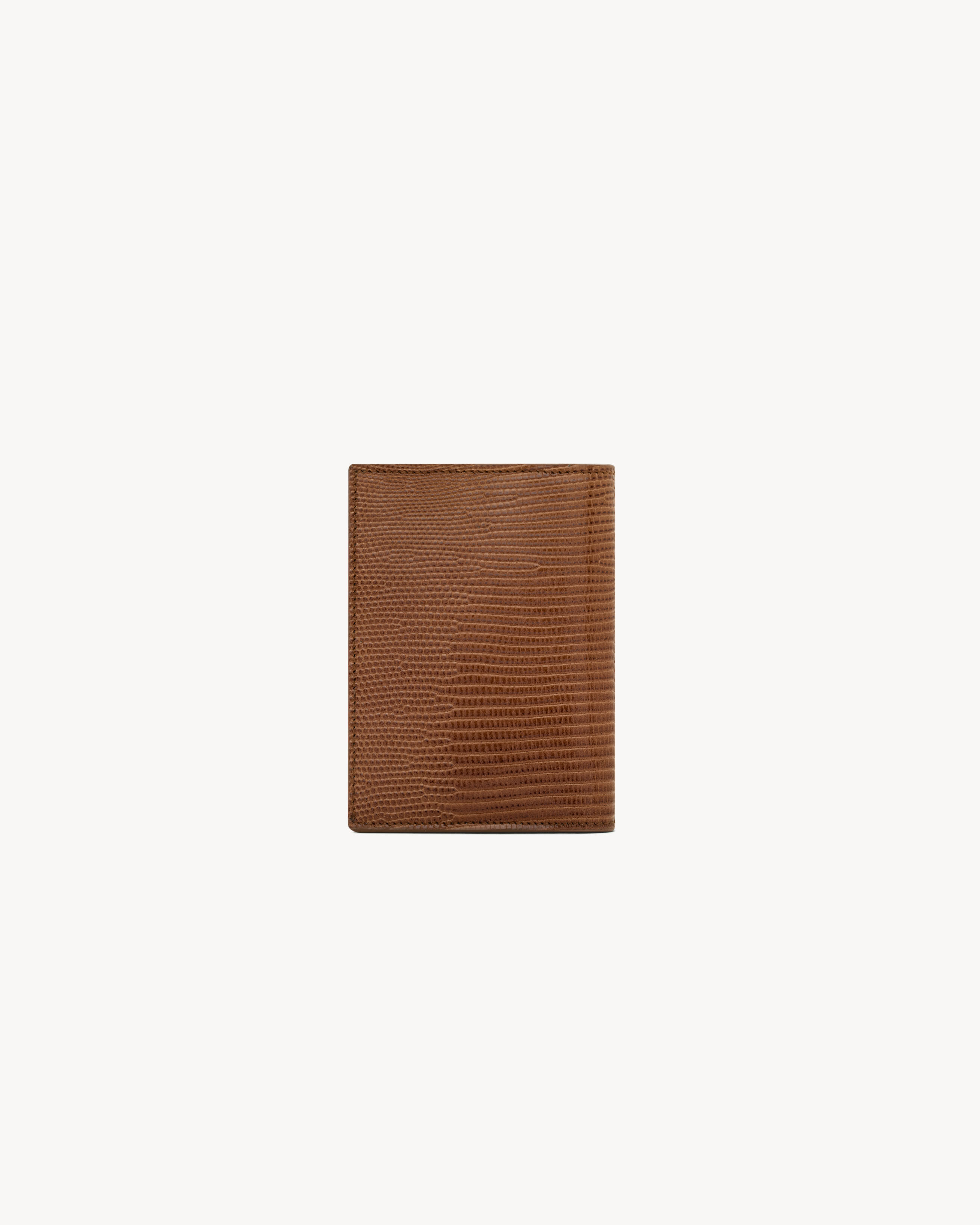 SAINT LAURENT PARIS credit card wallet in lizard