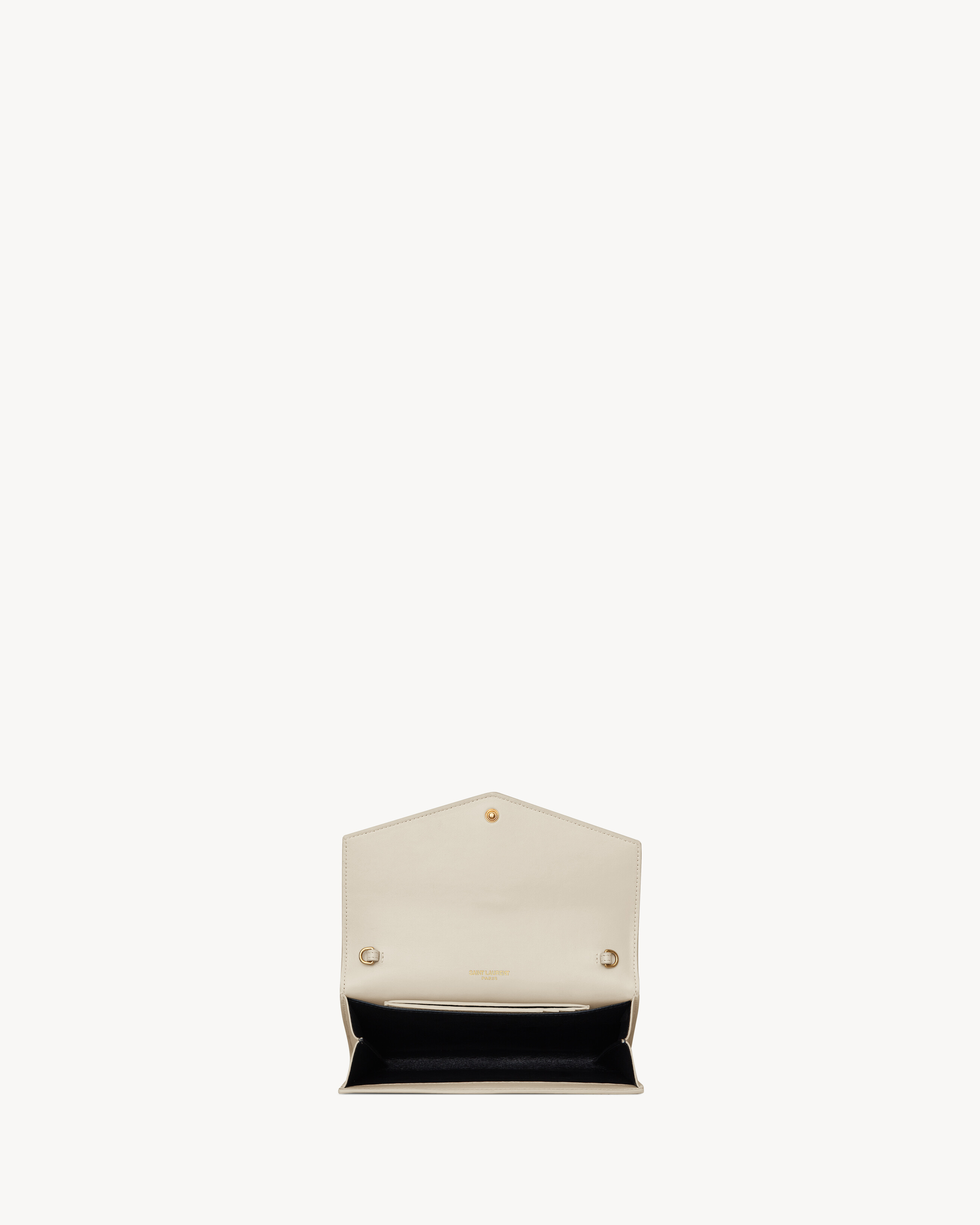 UPTOWN chain wallet in crocodile-embossed shiny leather