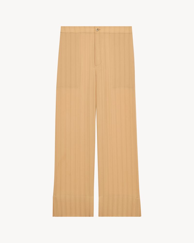 pants in striped silk