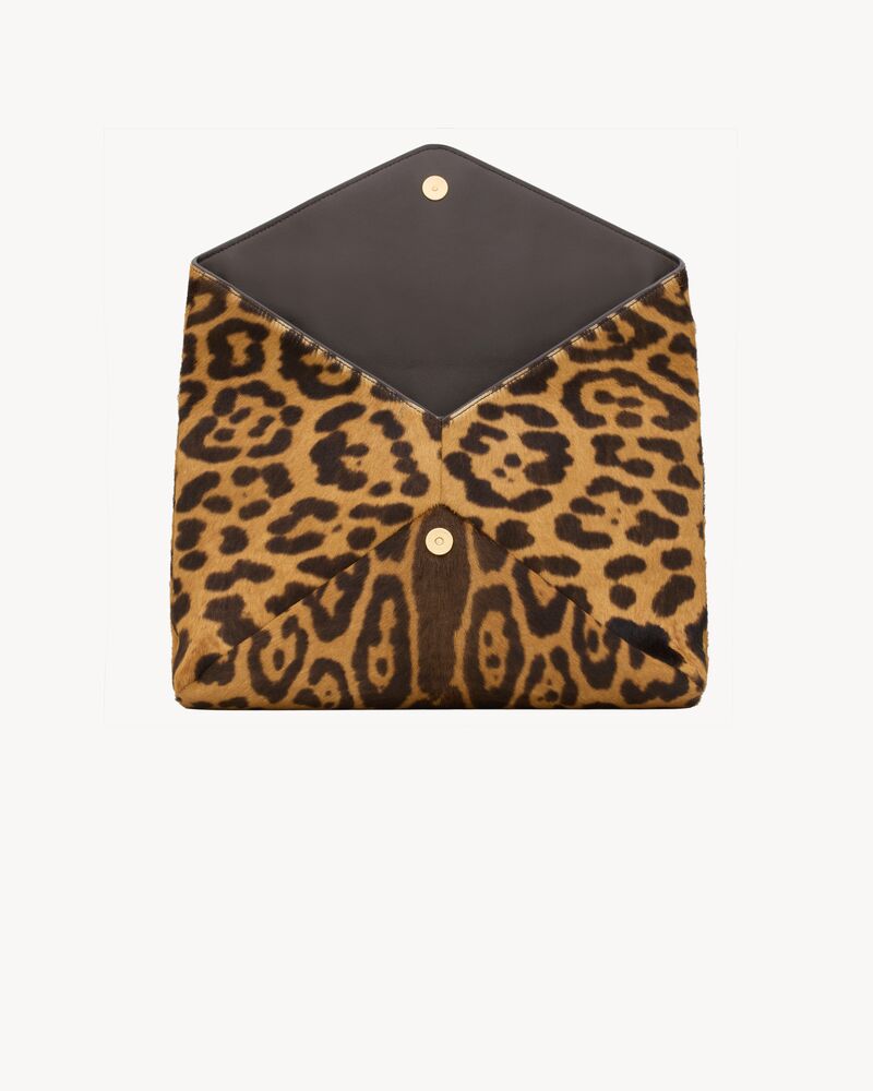 CASSANDRE large envelope pouch in pony hair leather