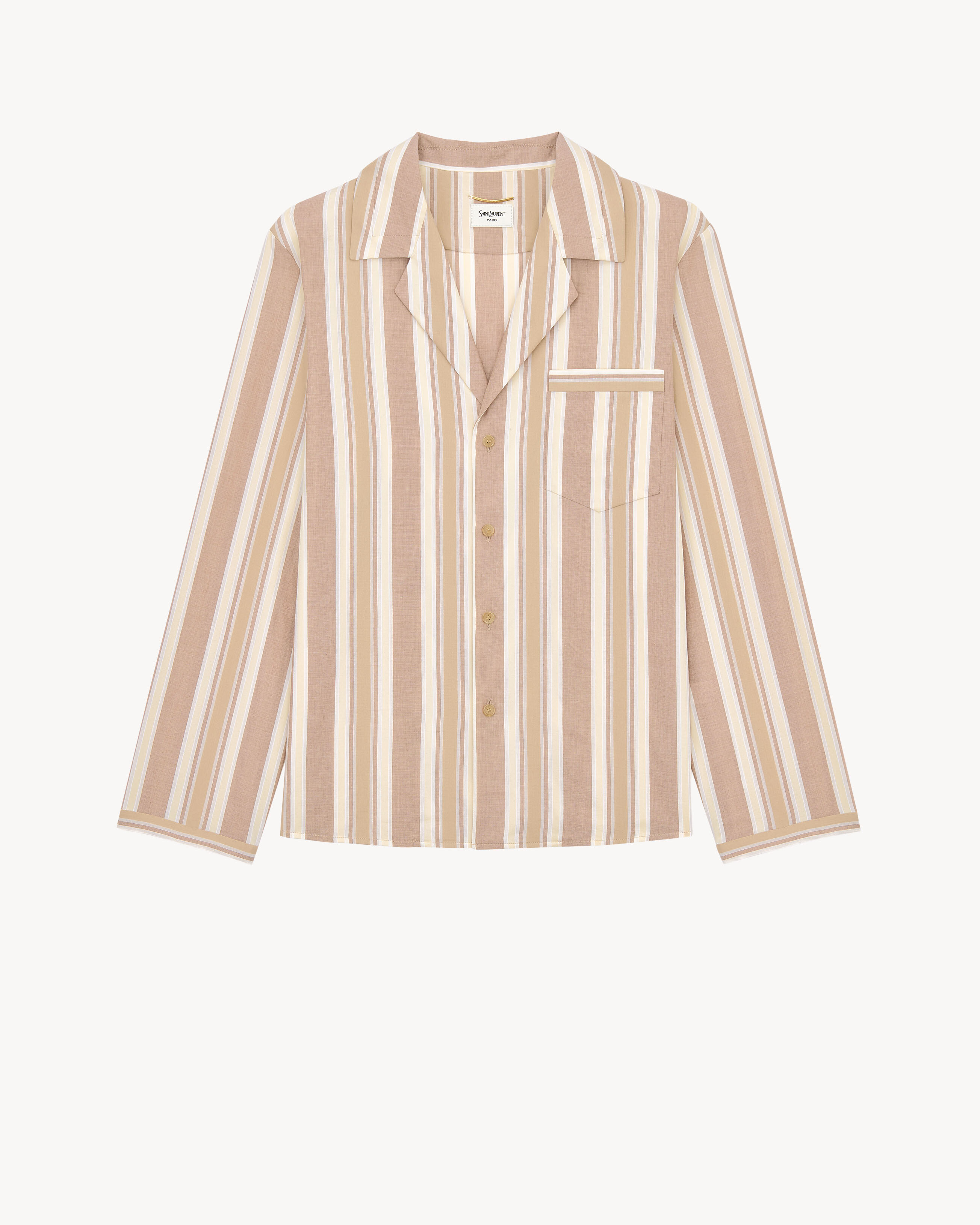 pajama top striped cotton