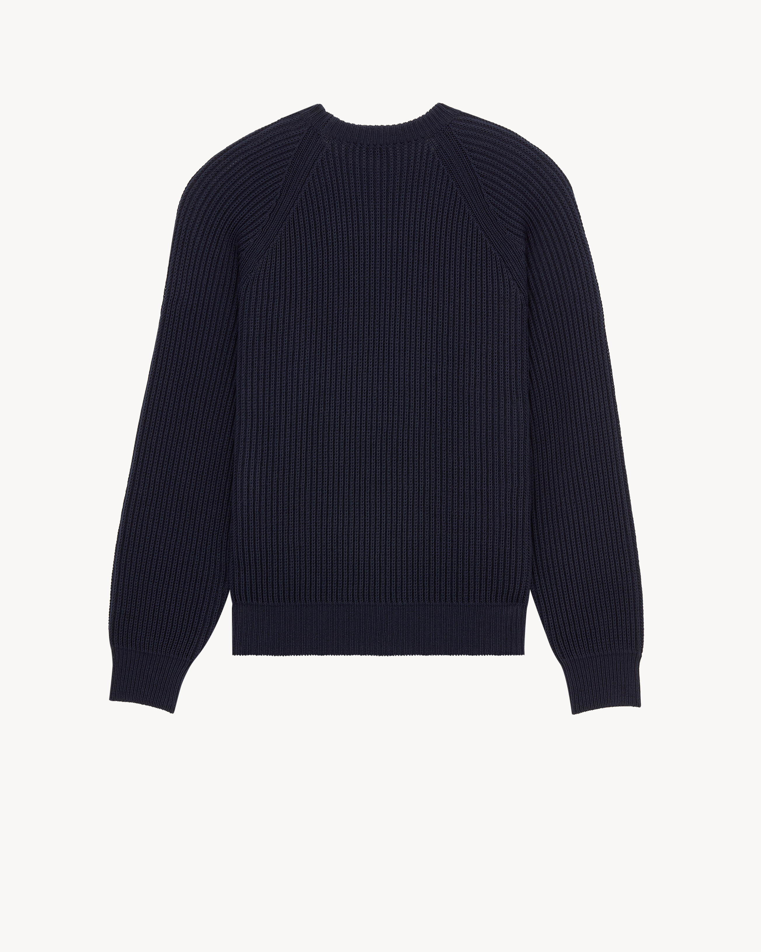 crewneck sweater in fisherman's rib cotton