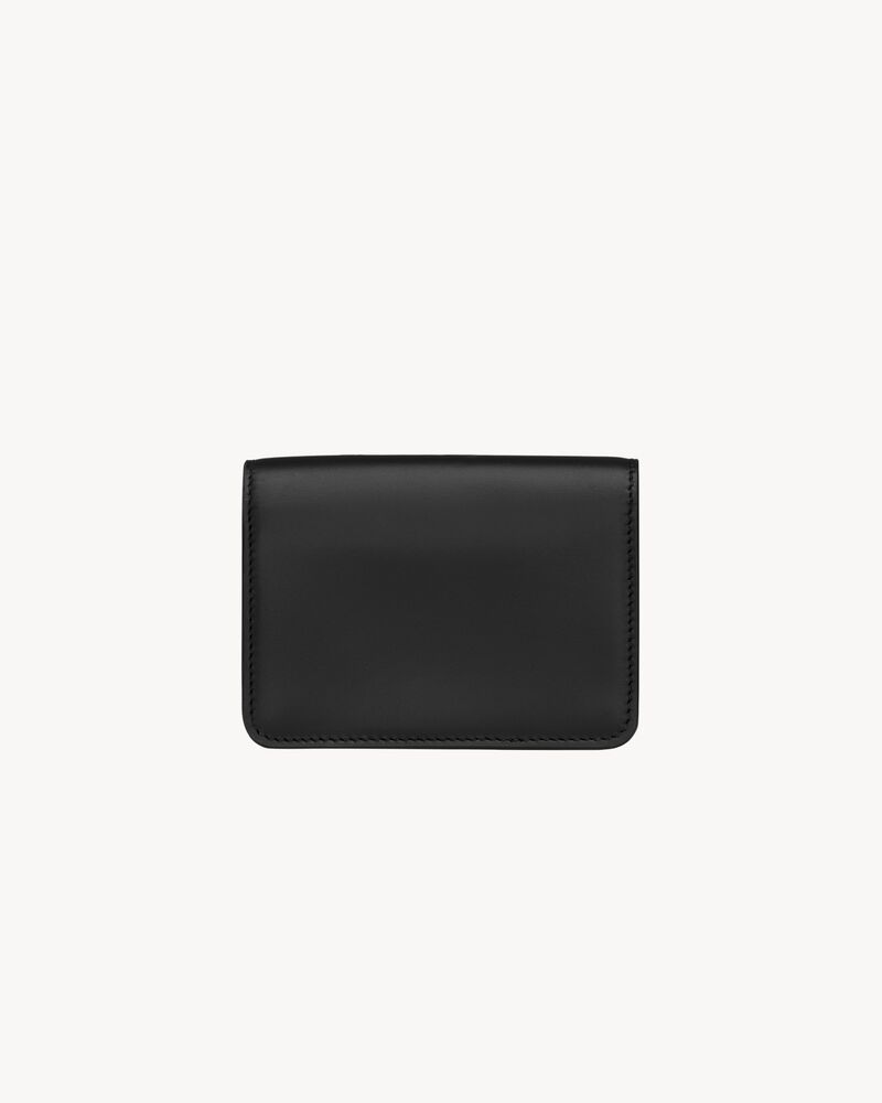 SAINT LAURENT PARIS business card case in smooth leather