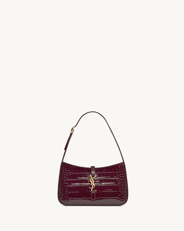 LE 5 À 7 in crocodile-embossed patent leather in Purple | Saint