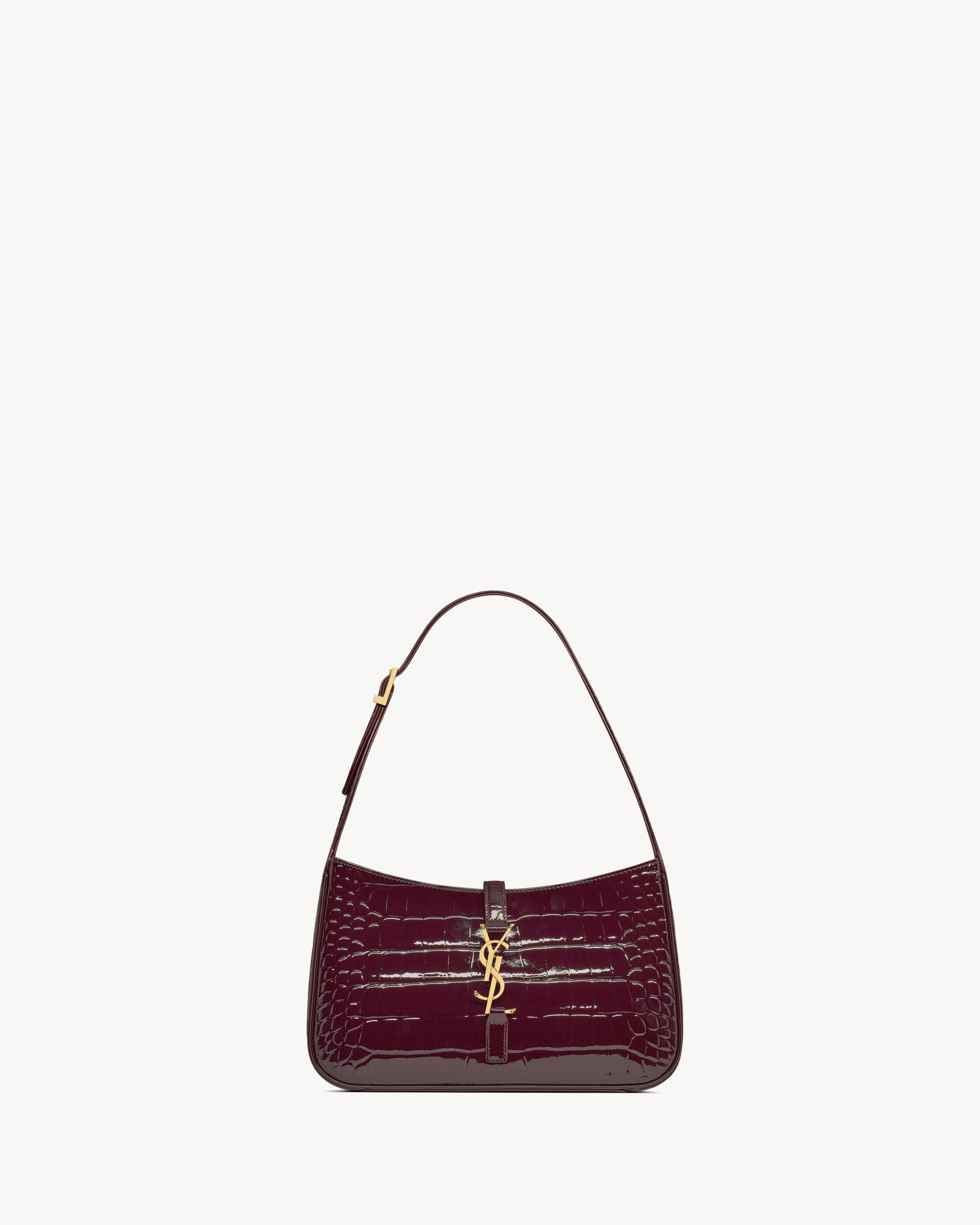 LE 5 À 7 in crocodile-embossed patent leather
