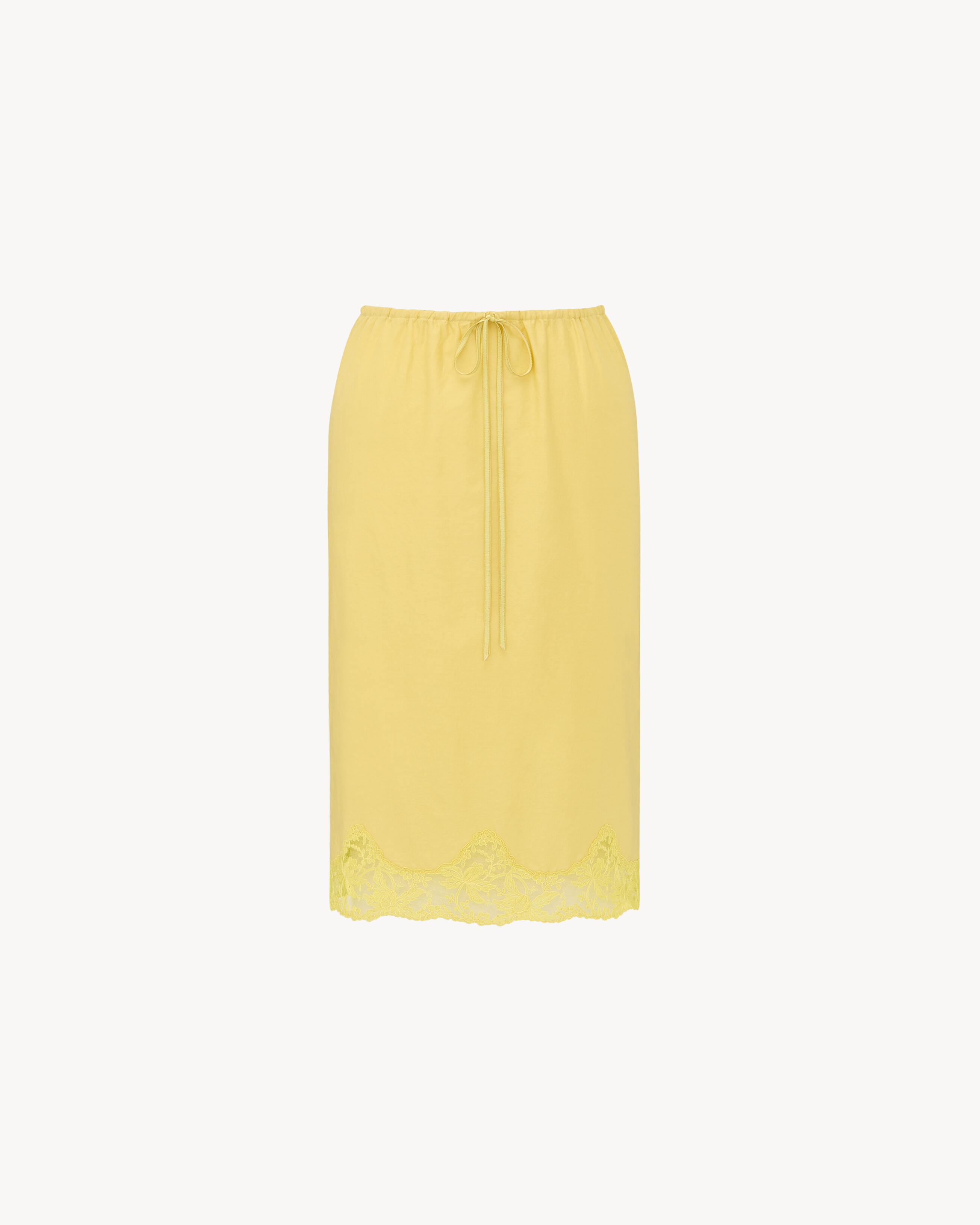 laced half-slip skirt cotton and silk