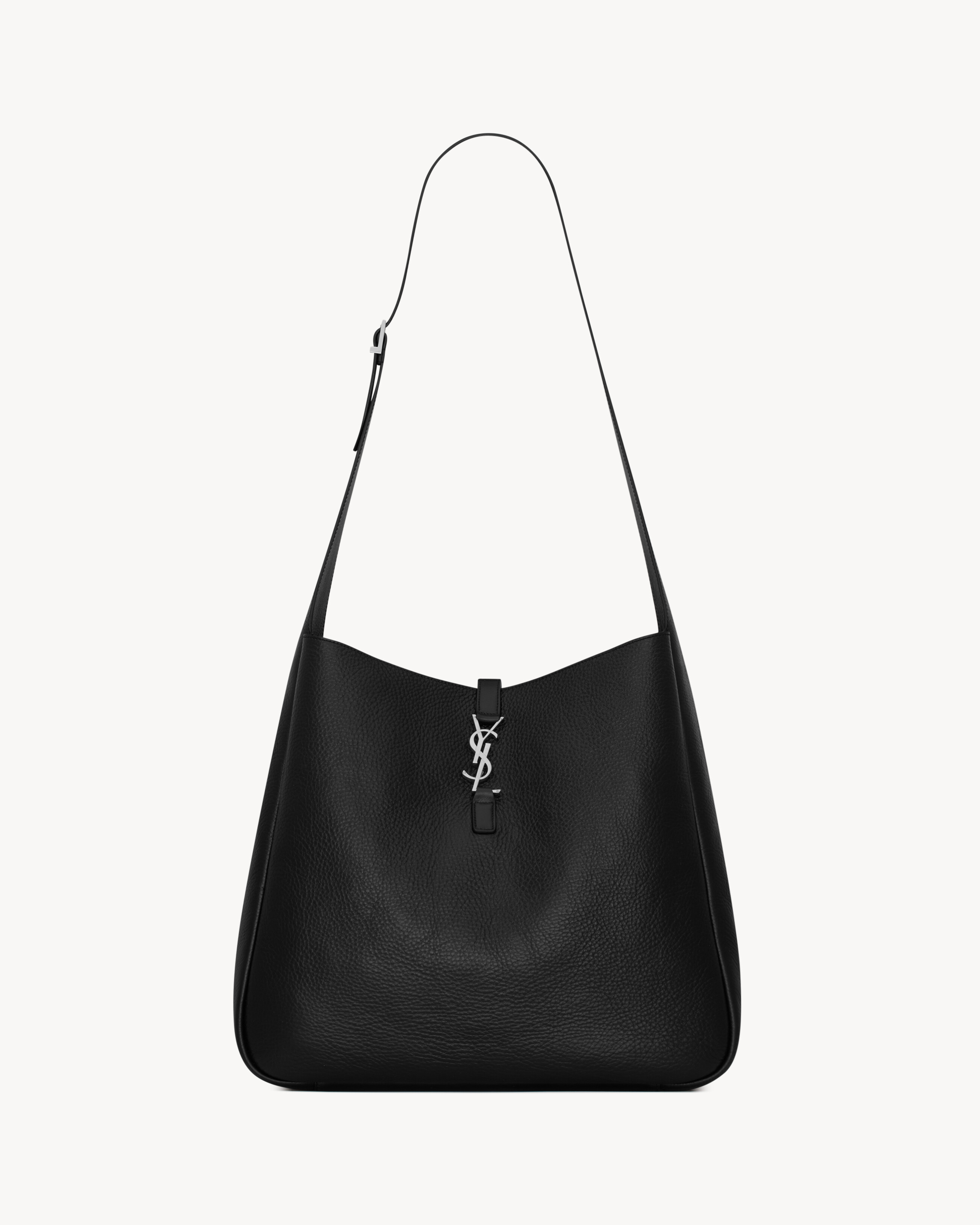 LE 5 À 7 maxi hobo in grained leather