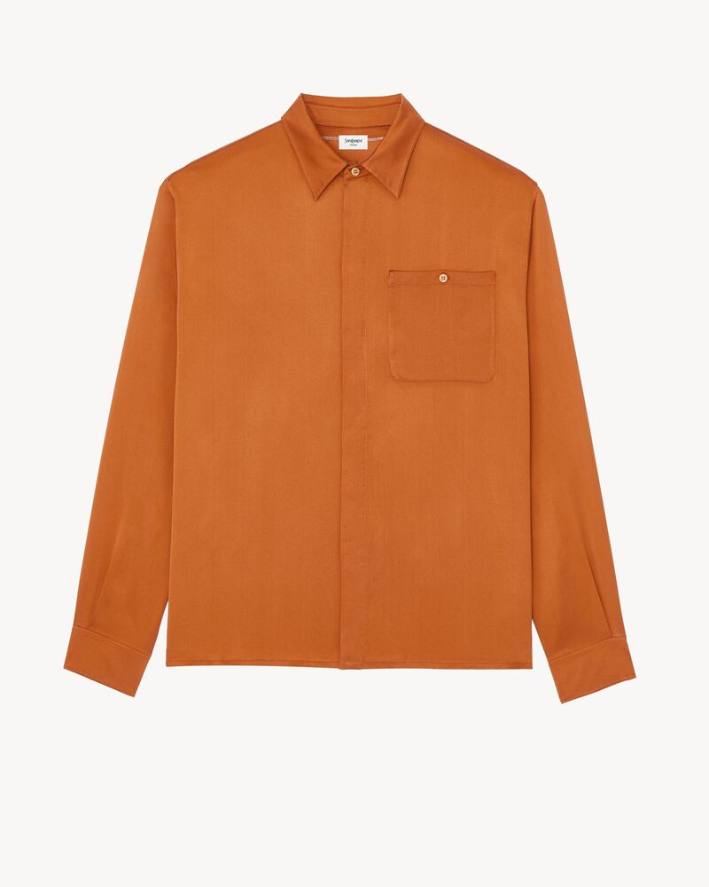 shirt in silk satin