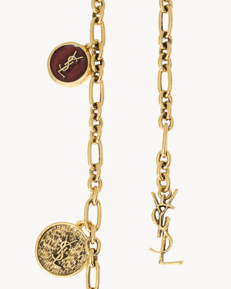 CASSANDRE ceinture chaîne à charms en métal et émail