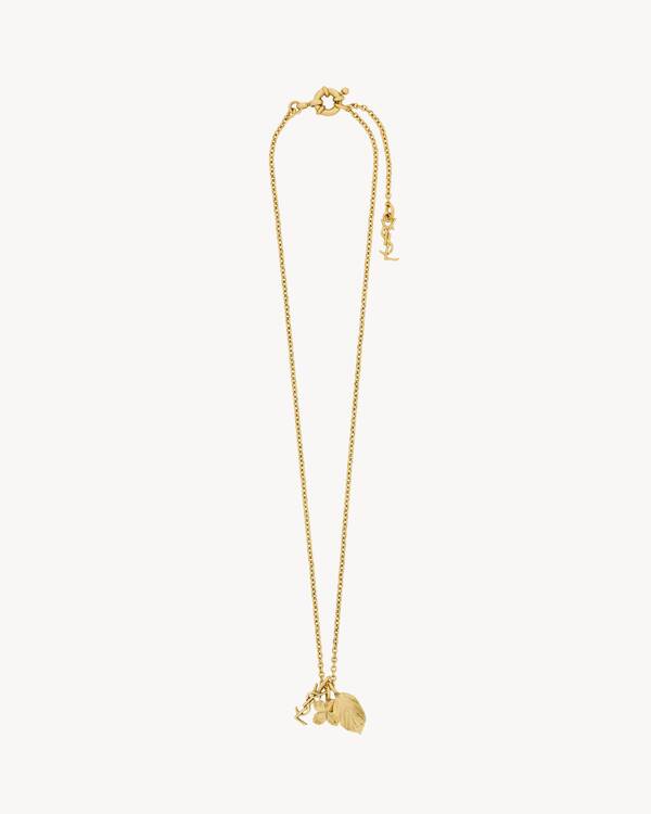 カサンドラ フラワーネックレス（メタル） ゴールド | Saint Laurent