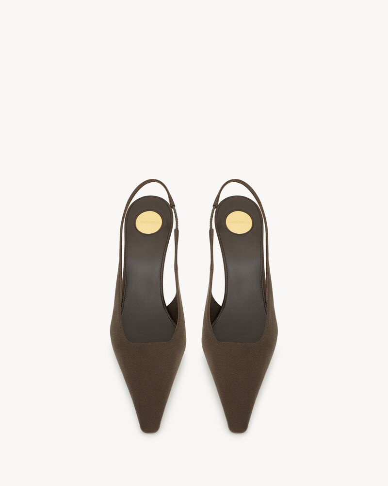 Zapatos de salón slingback Goya de crepé de satén
