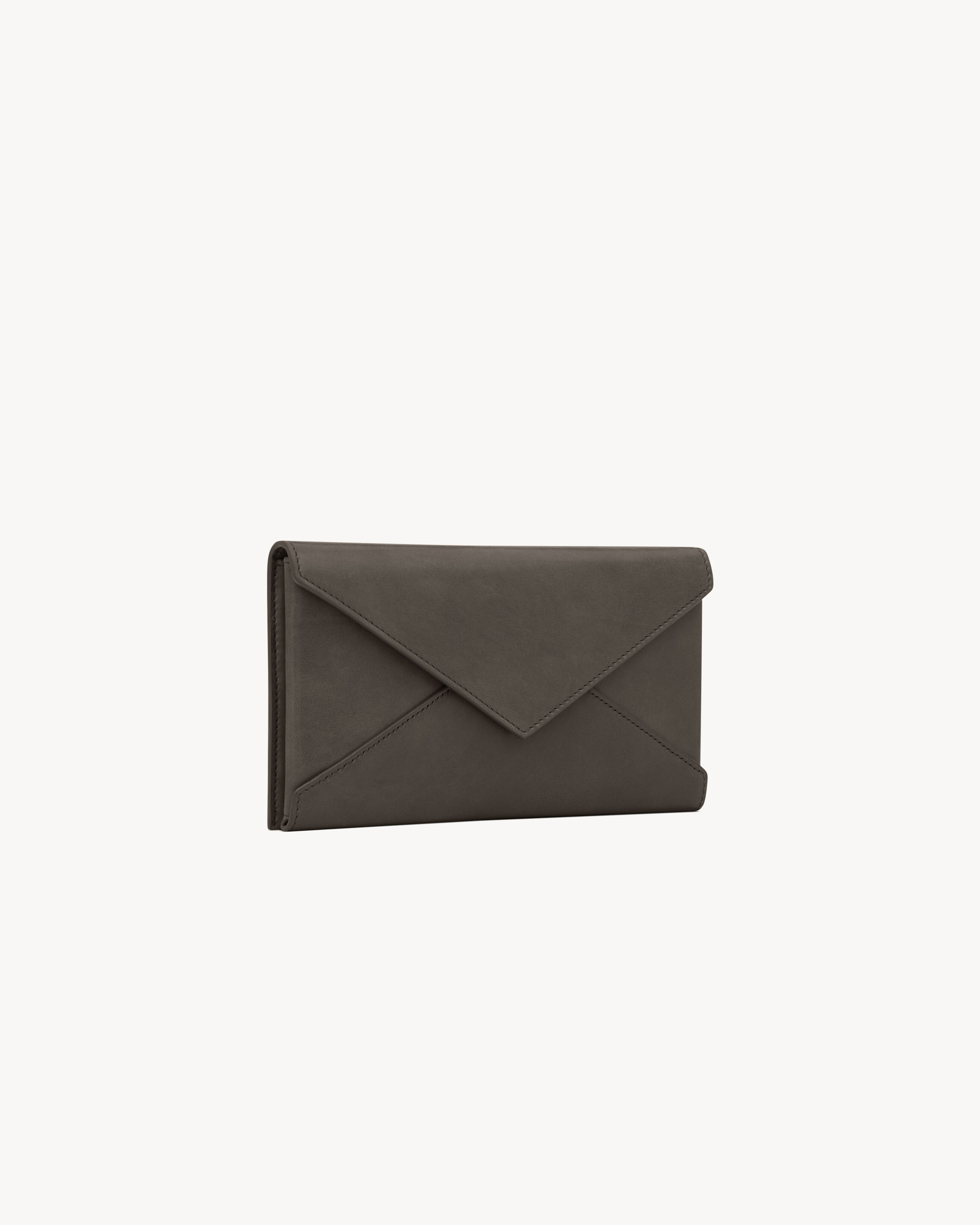 レター ラージウォレット（レザー） グレー | Saint Laurent | YSL JP