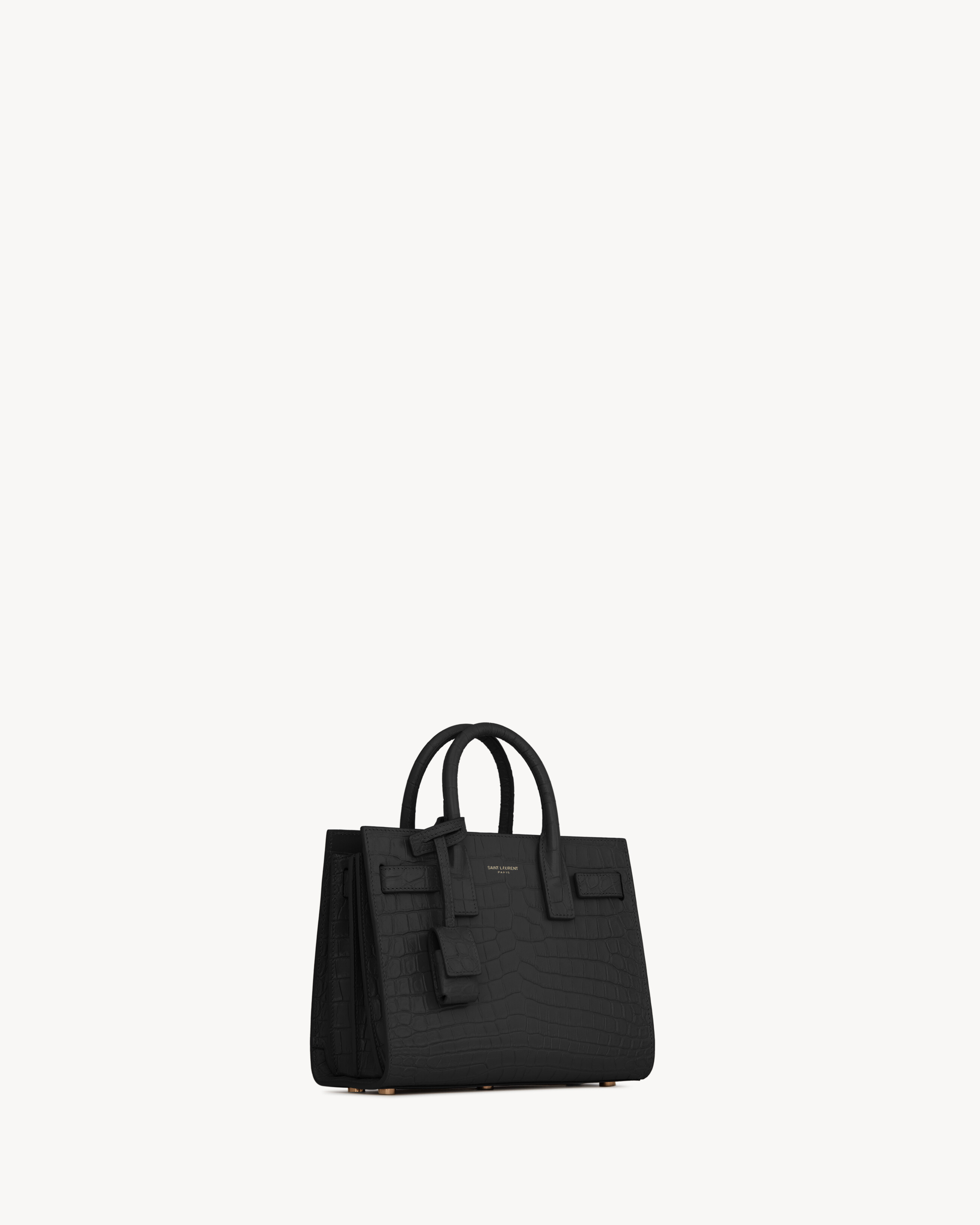 SAC DE JOUR IN CROCODILE-EMBOSSED LEATHER – NANO
