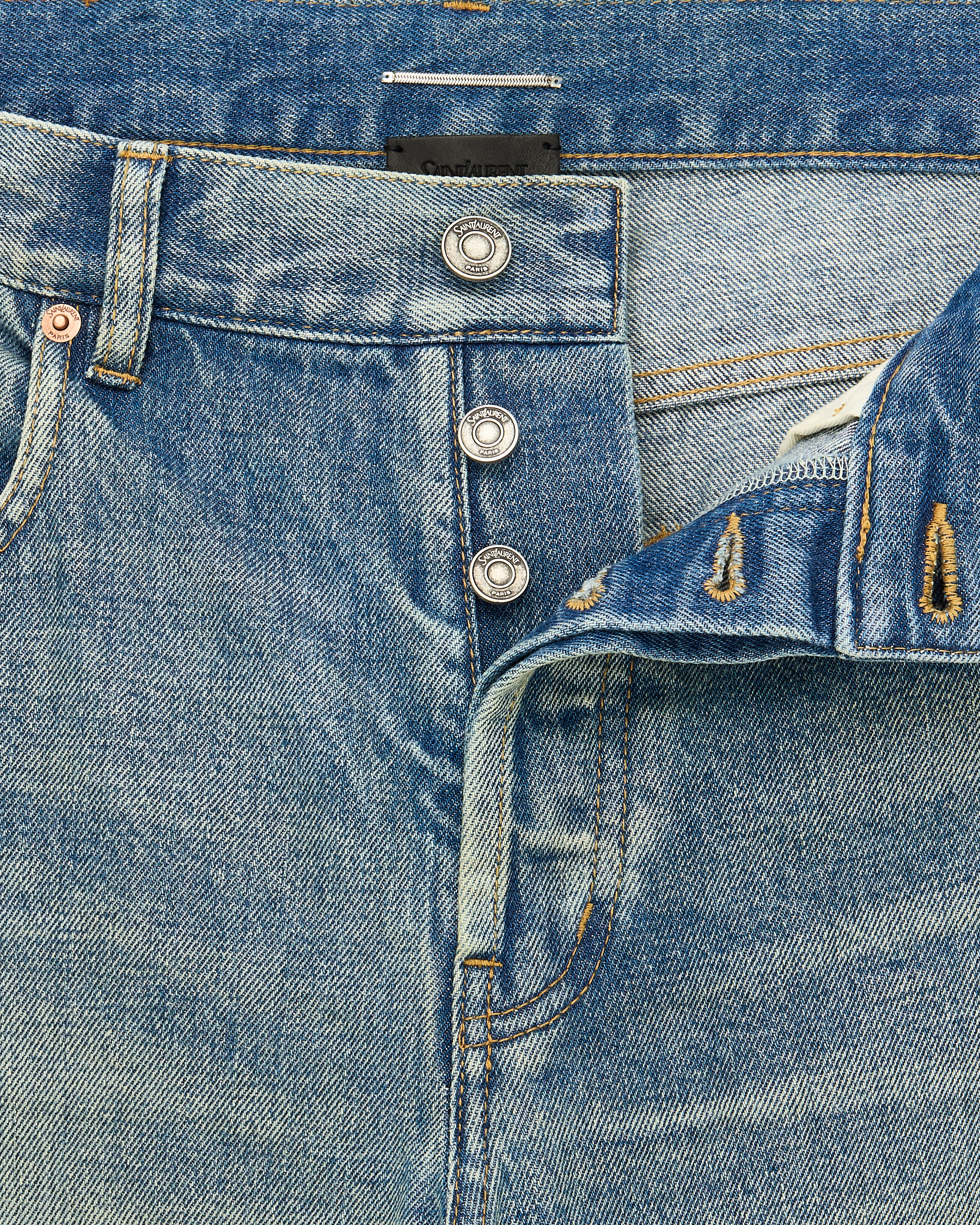 tapered mid rise jeans