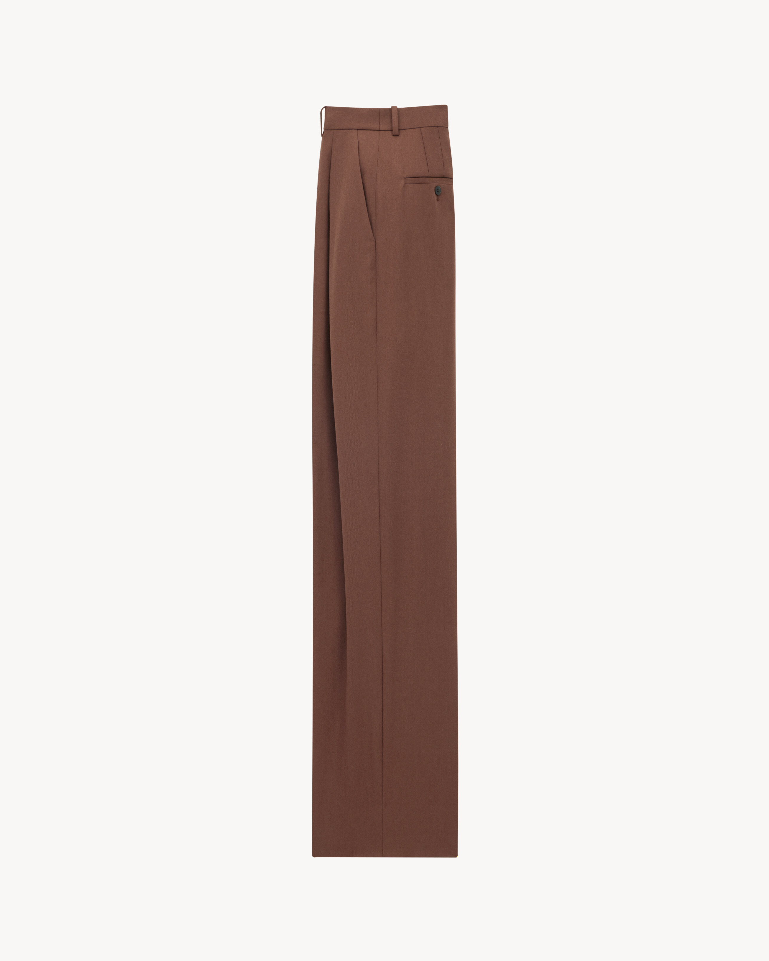 wide-leg pants in wool gabardine