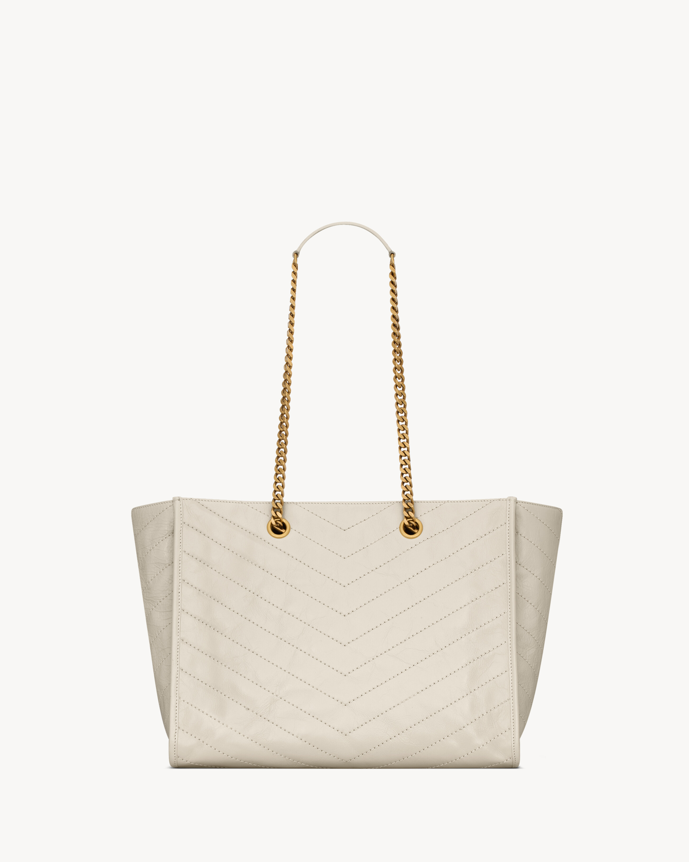 ニキ ショッピングバッグ（ヴィンテージレザー） ホワイト | Saint