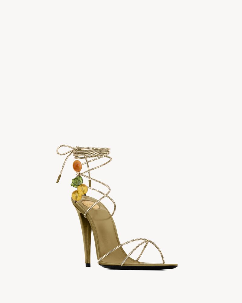 MON CHÉRI sandals in suede and rhinestones