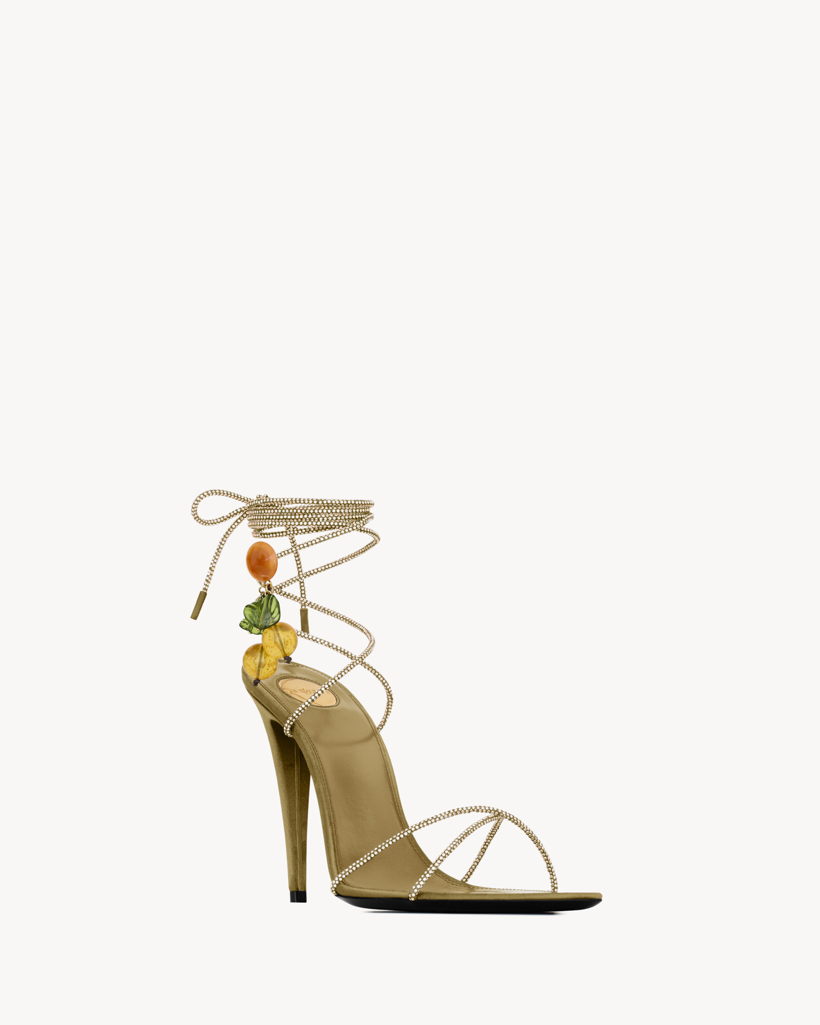 MON CHÉRI sandales en suède à strass