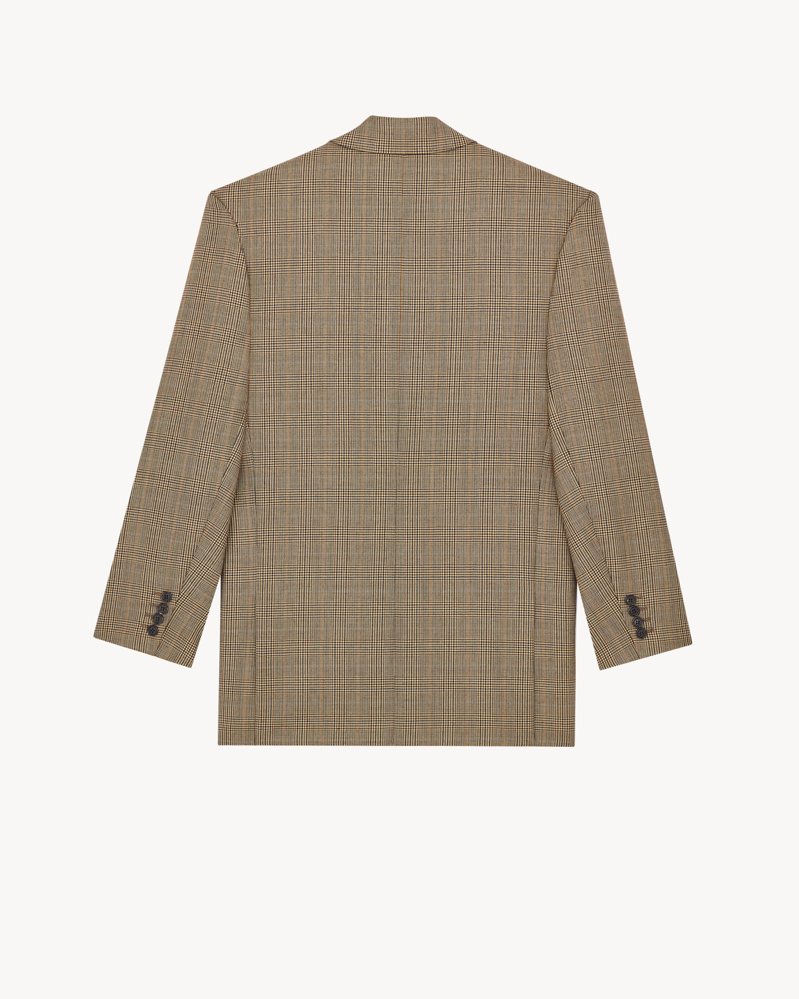 Veste en laine Prince de Galles à double boutonnage
