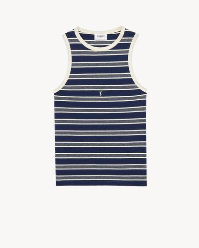 SAINT LAURENT ブラック 星刺繍 タンクトップ CASSANDRE TANK TOP in Black | Saint Laurent | YSL EN-EN