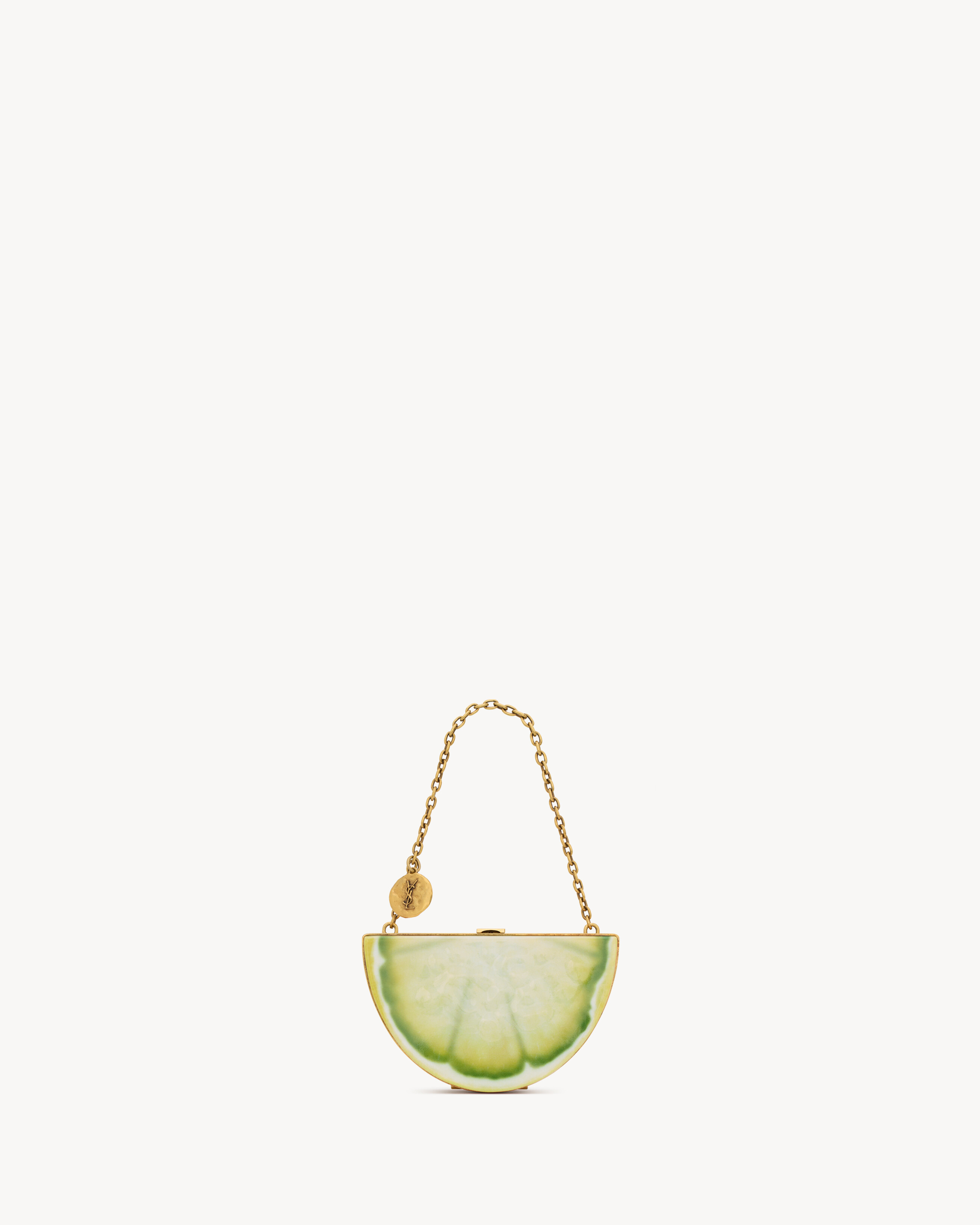 EVENING mini lemon clutch in resin