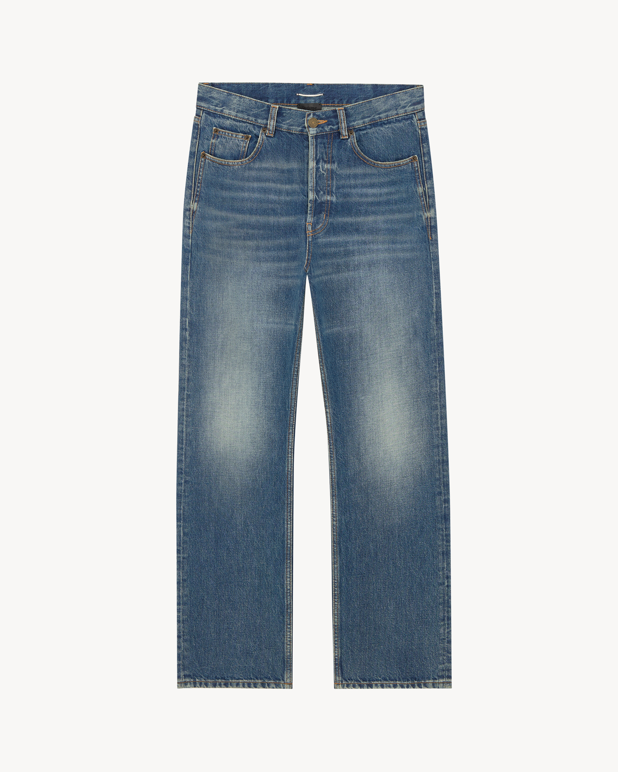 loose straight mid-rise jeans