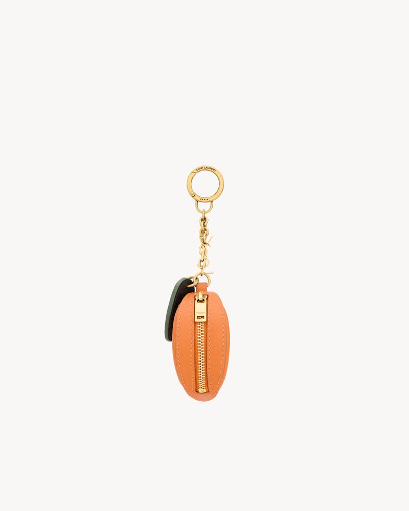 orange keyring in leather