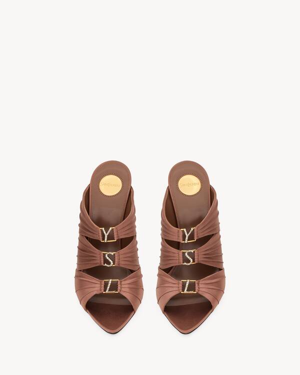 EMILIE mules in satin crepe