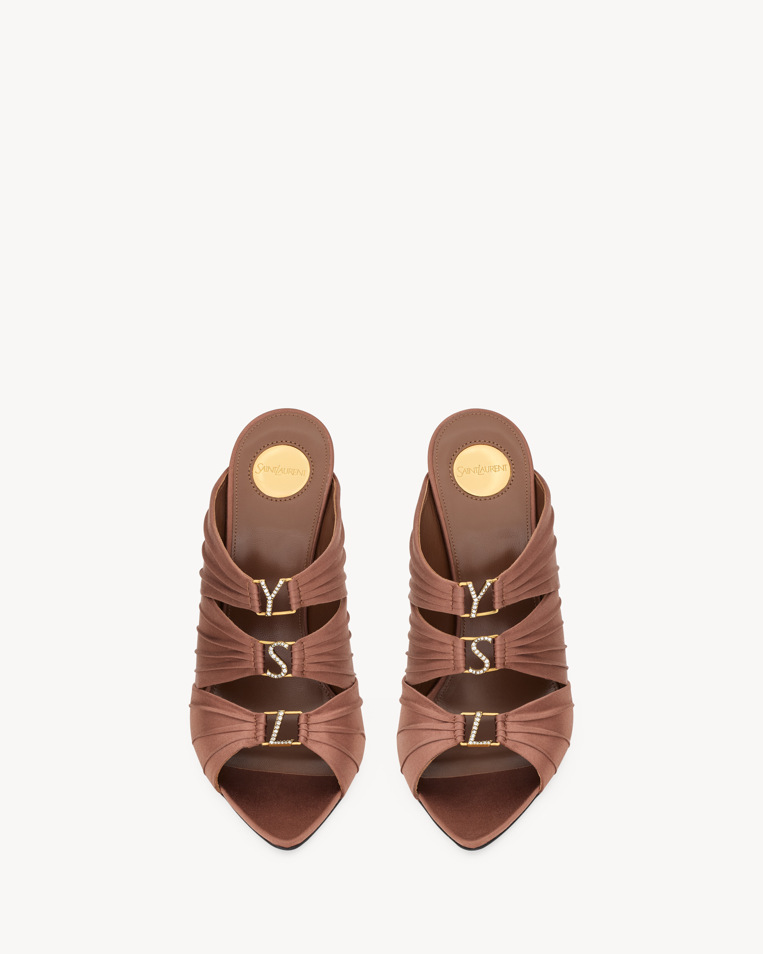 EMILIE mules in satin crepe
