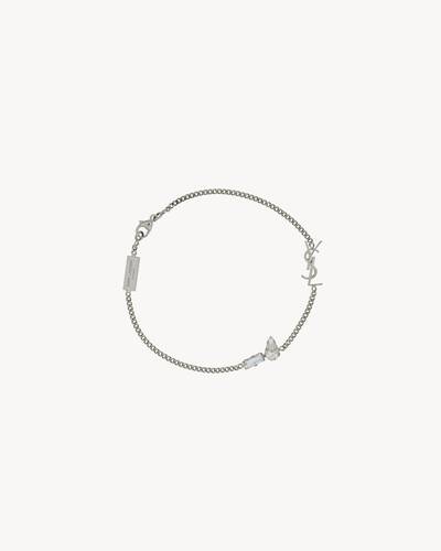 CASSANDRE charm bracelet in metal and rhinestone in Silver | Saint