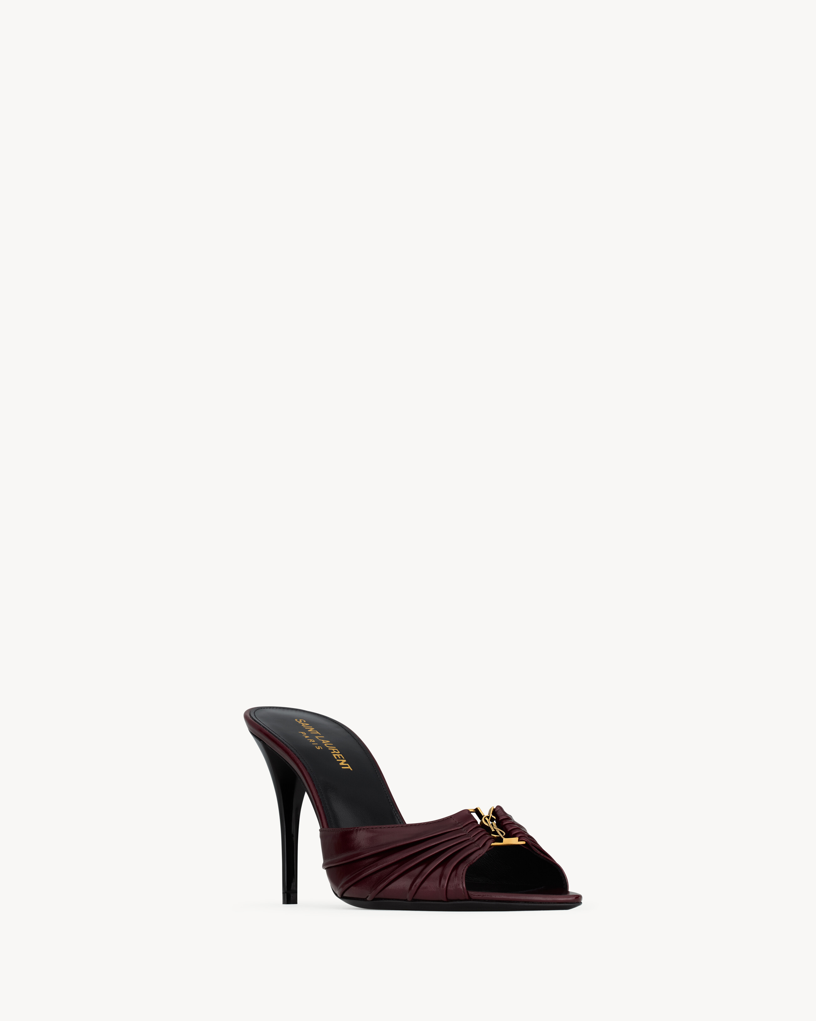 BABYLONE mules en cuir lisse