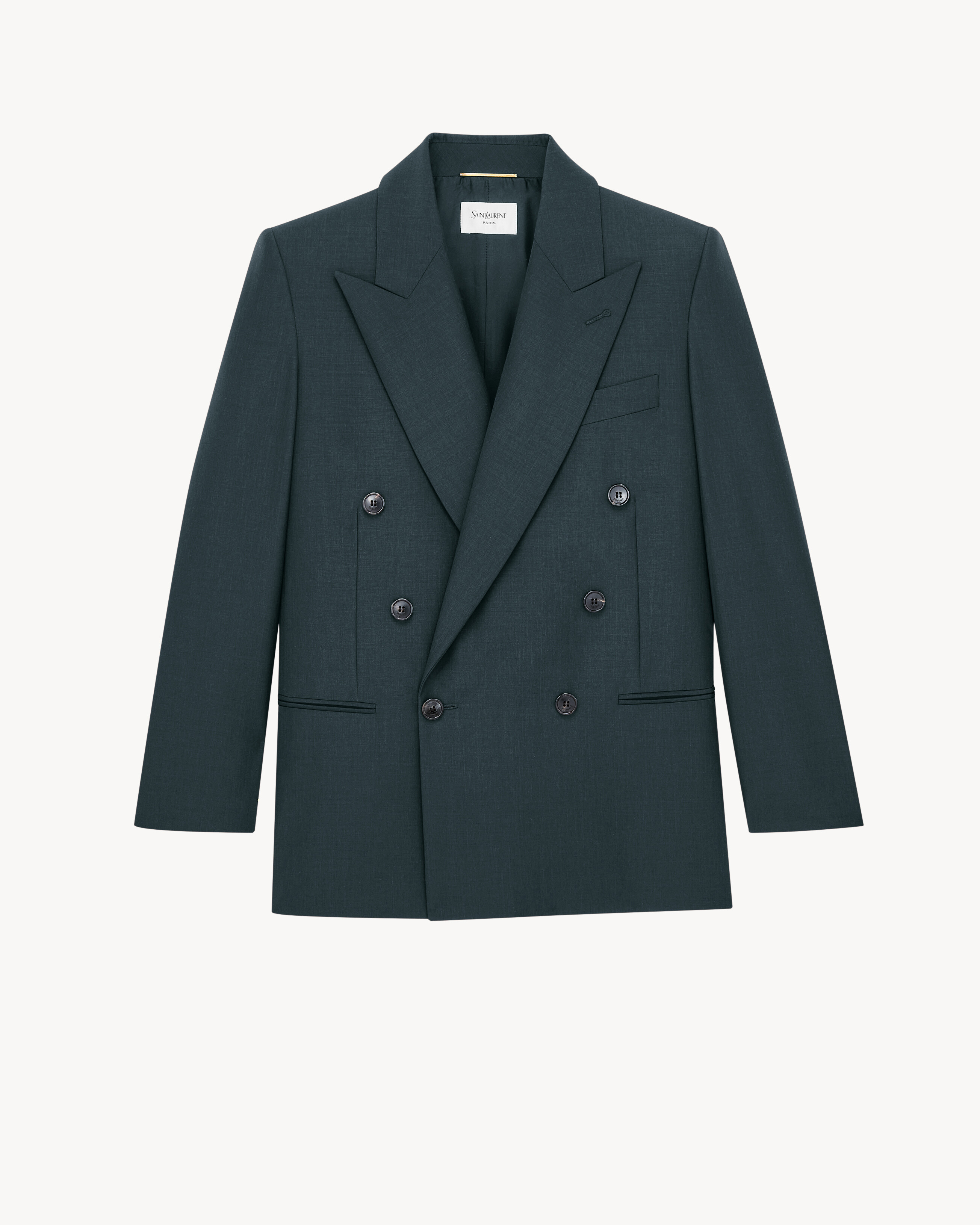 double-breasted jacket in light wool and mohair