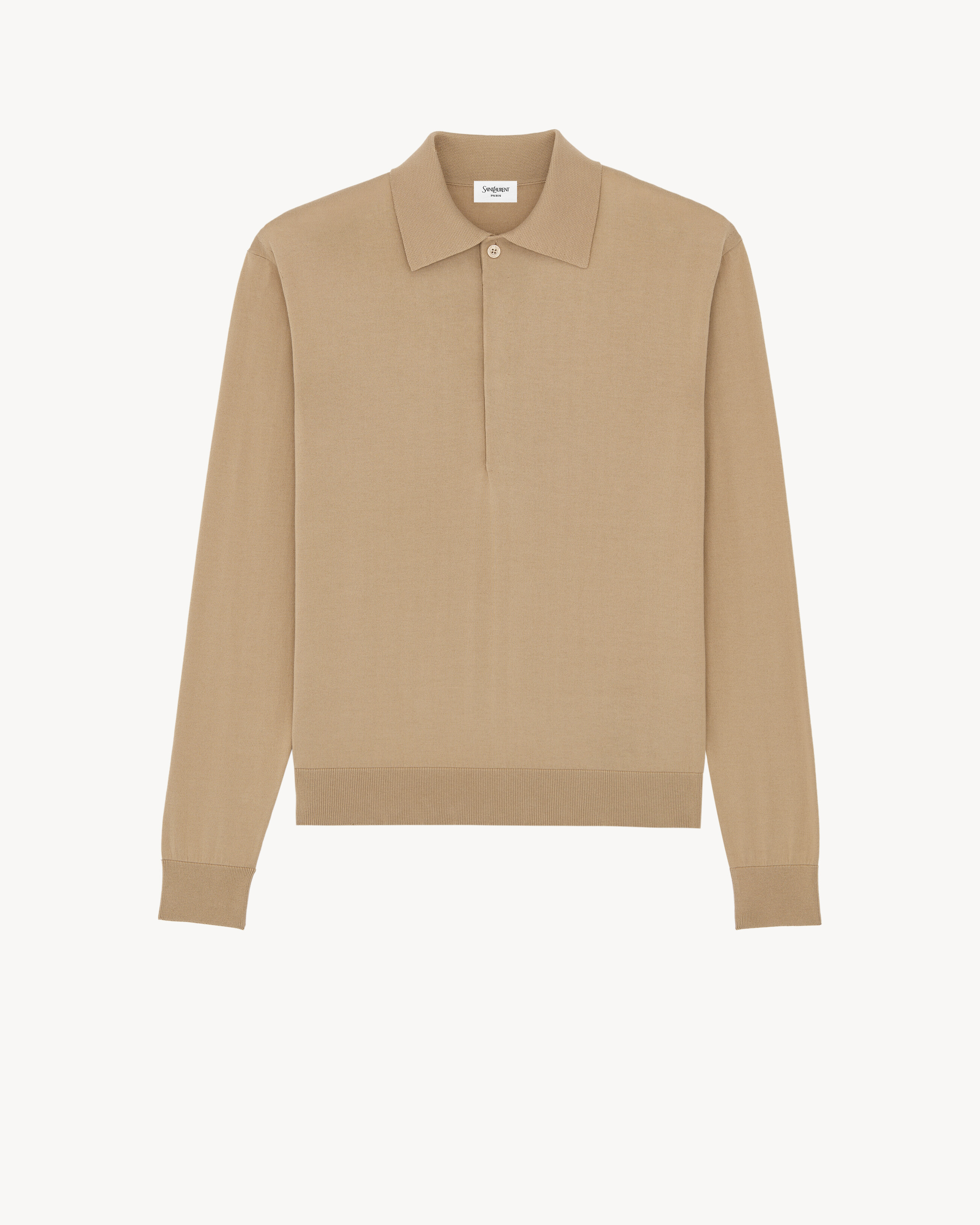 polo in silk and cotton knit