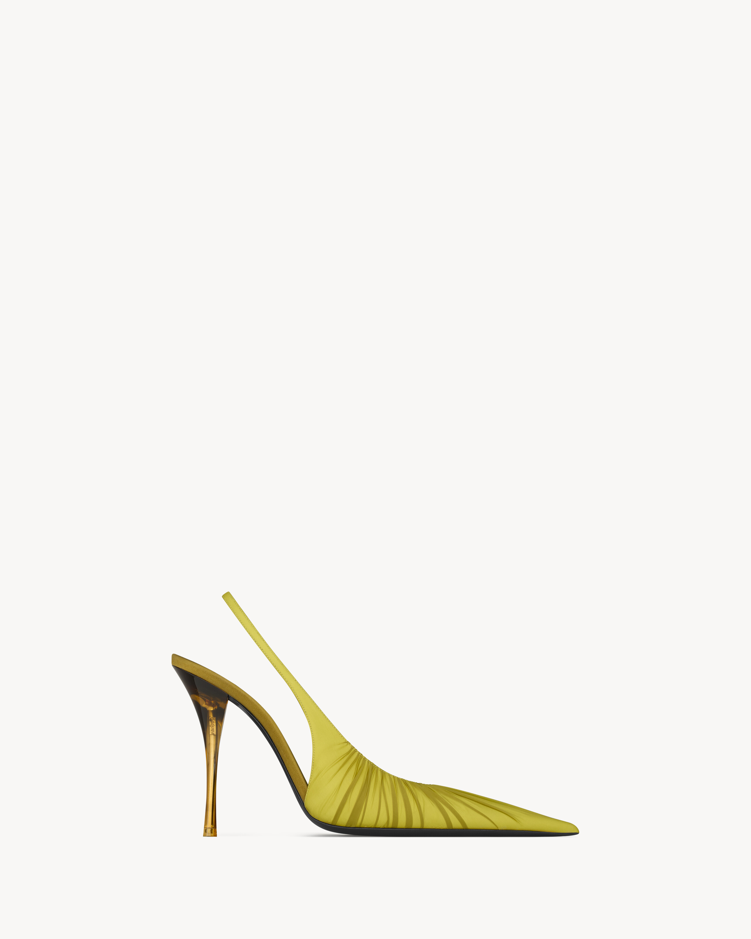 37 slingback pumps in draped nylon