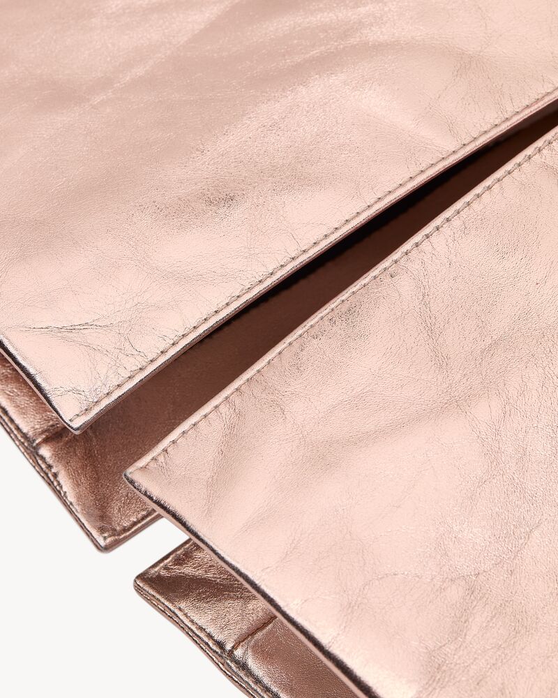 pencil skirt in metallic leather