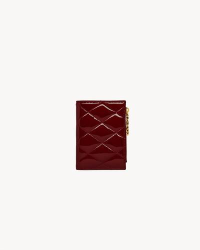 CASSANDRE BIJOU bi-fold wallet in patent leather in Red | Saint