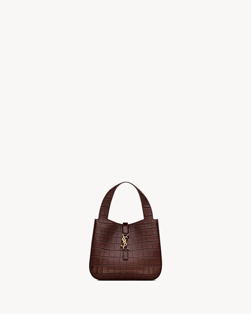 LE 5 À 7 BABY BEA in crocodile-embossed leather