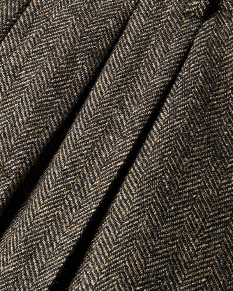wide-leg pants in herringbone wool