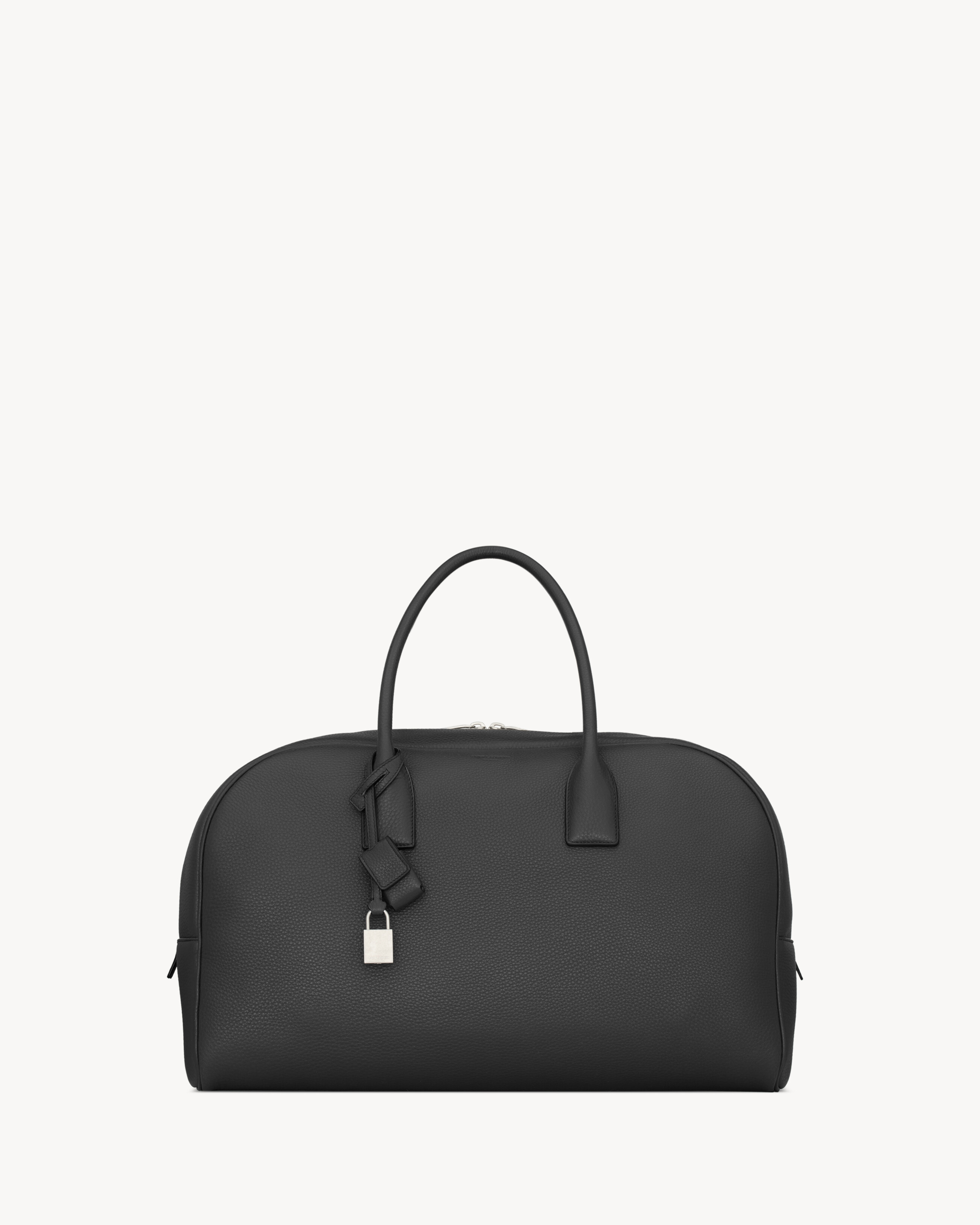 medium BOWLING duffle in grained leather with Strap