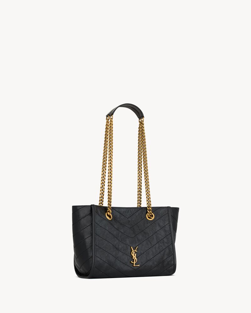 ニキ ショッピングバッグ（ヴィンテージレザー） ブラック | Saint