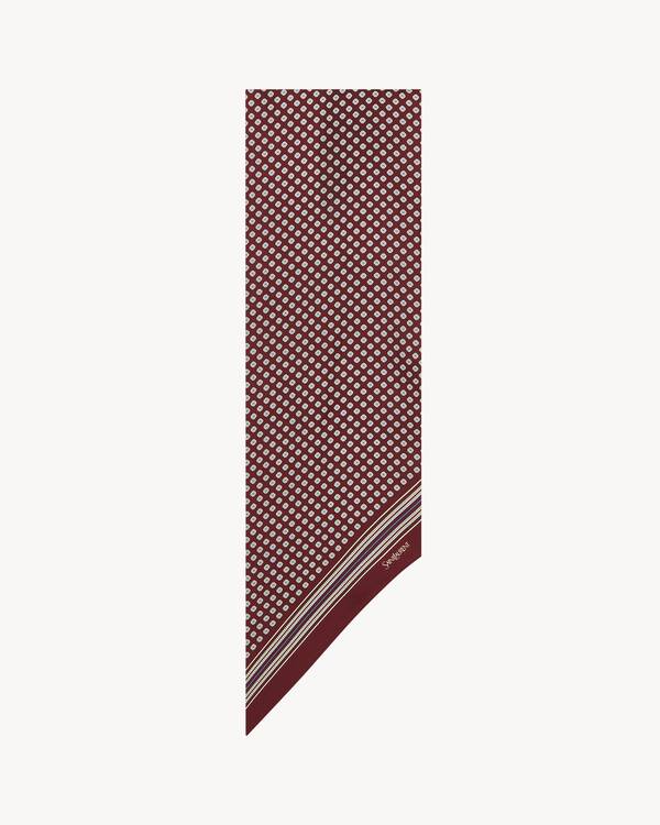 lavallière scarf in silk twill in Bordeaux | Saint Laurent | YSL US