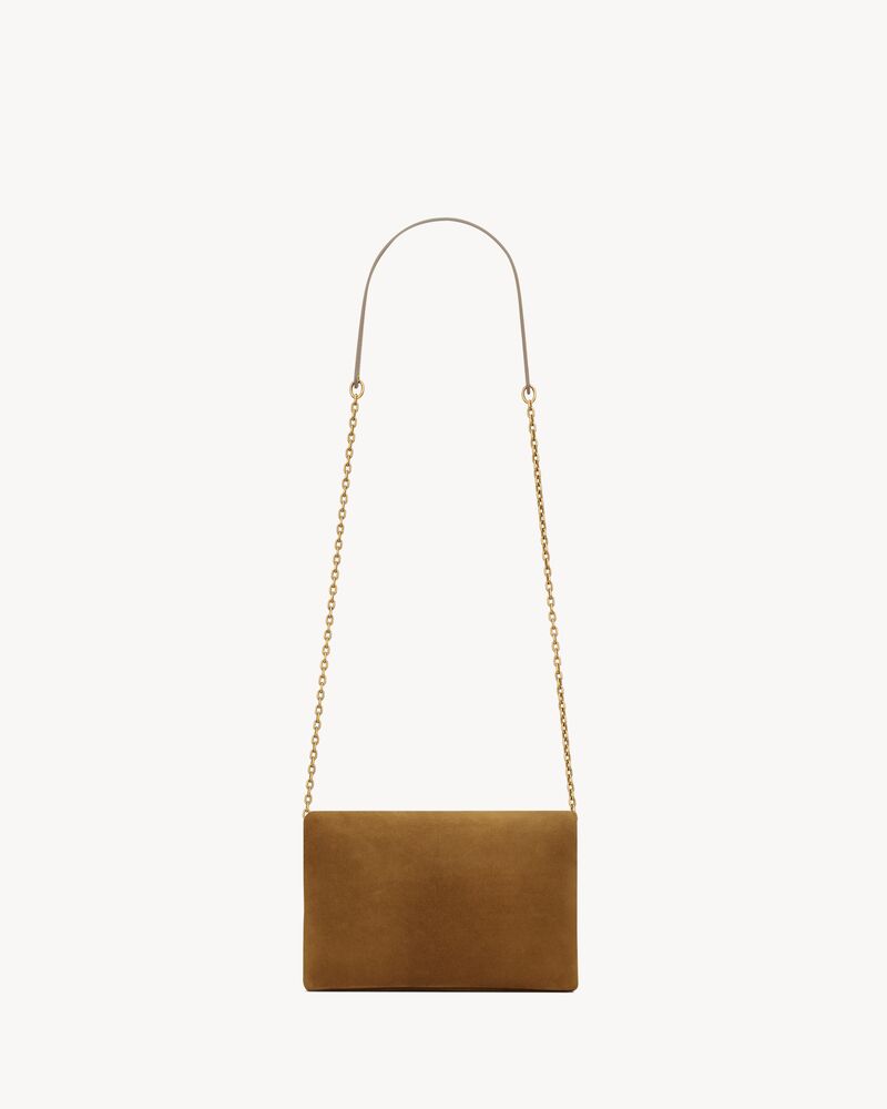 CASSANDRE small chain pouch in suede