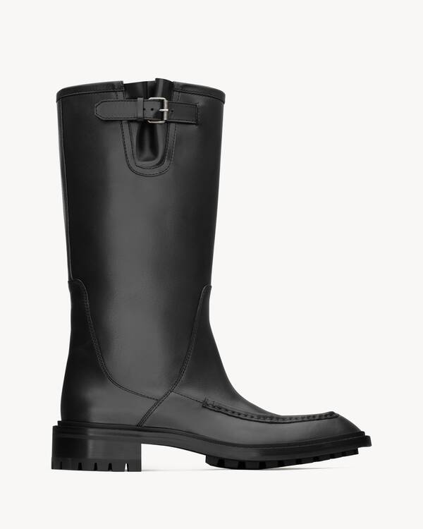 JOE buckle boots in smooth leather in Brown | Saint Laurent | YSL