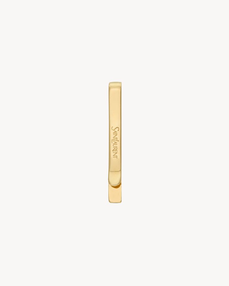 striated tie clip in metal